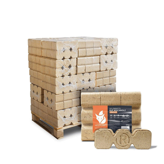 Heizfuxx Holzbriketts Weichholz Ruf Triplex 10kg x 30 300kg Palette